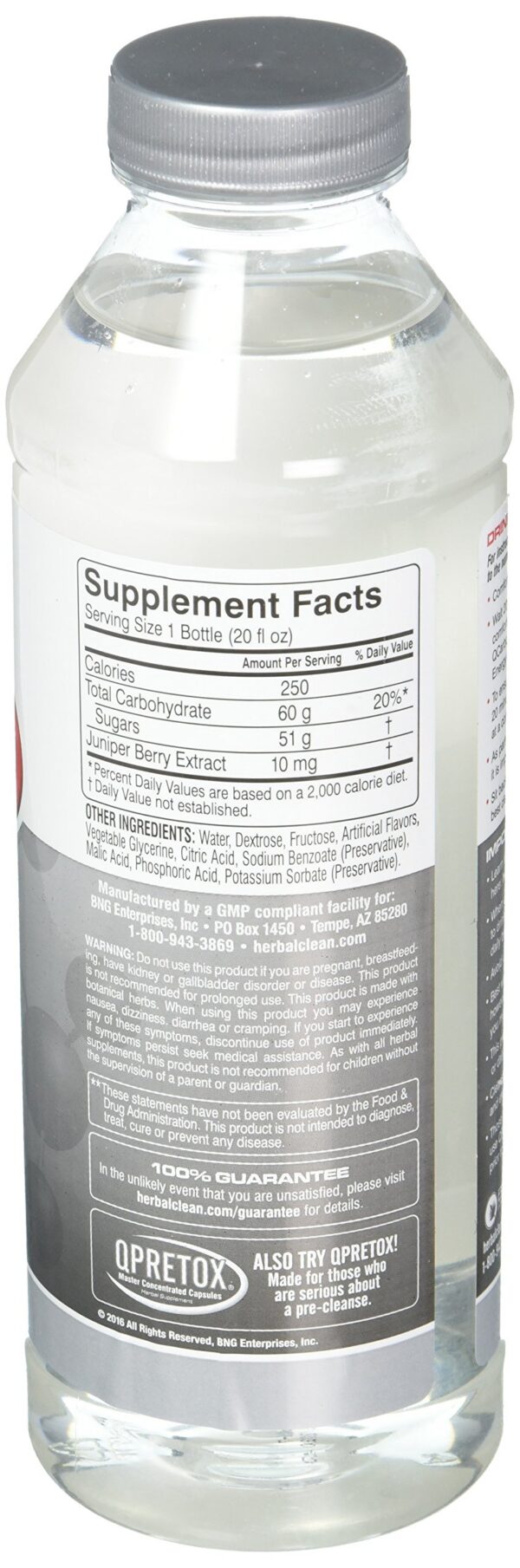 Version 1.0.0 BNG ENTERPRISES suplemento detox Qcarbo fresa mango