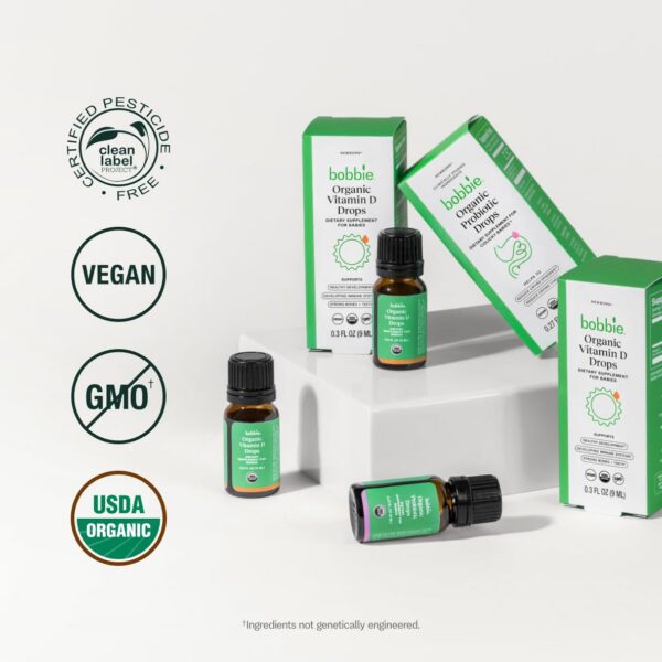 Frasco adicional de gotas de vitamina D – etiqueta