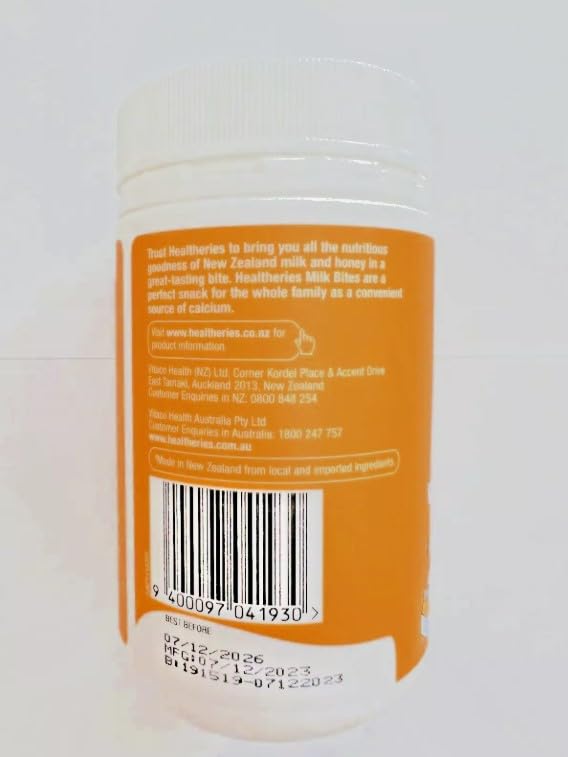 Bocado individual Healtheries Milk Bite sabor miel