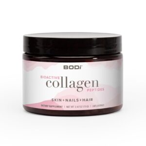Front view of BODi Bioactive Collagen Peptides Powder bottle