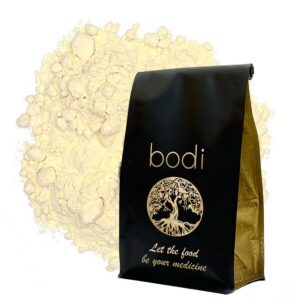 Bodi polvo jalea real frente al frasco