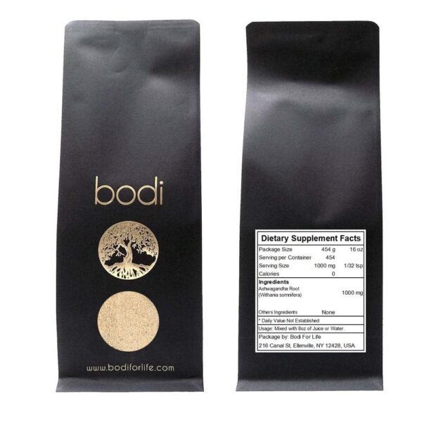 bodi polvo de raiz de ashwagandha natural 1 libra