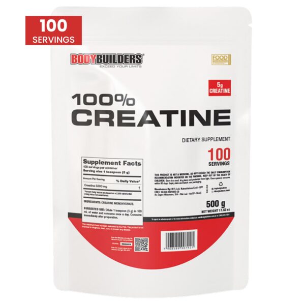 Envase de 1,1 lb de creatina sin sabor