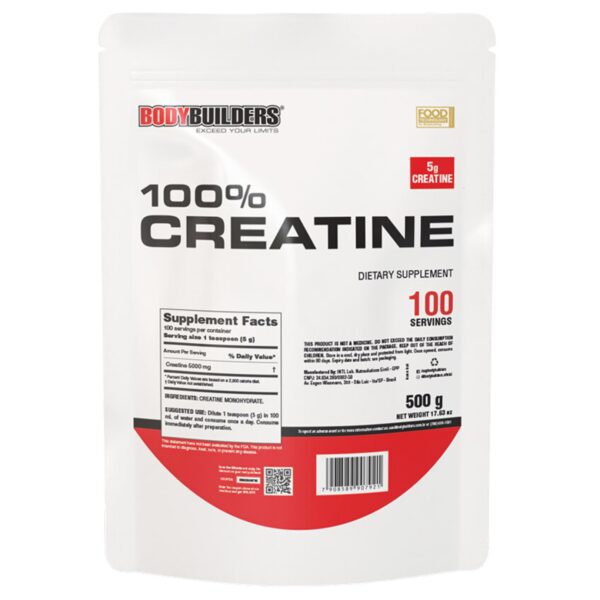 Frente del envase BODY BUILDERS Creatine 100% sin sabor