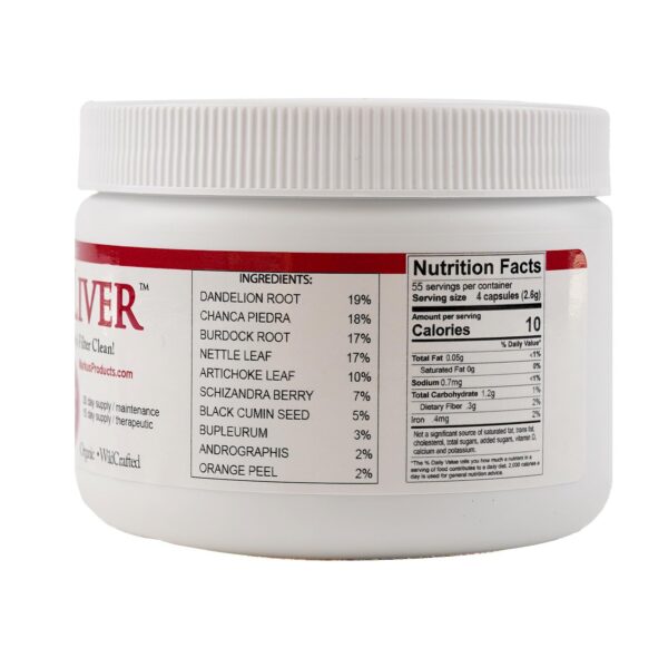 Etiqueta frontal de Body Force Liver Formula