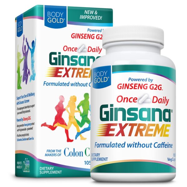 Body Gold Ginsana suplemento energizante con ginseng y hierbas