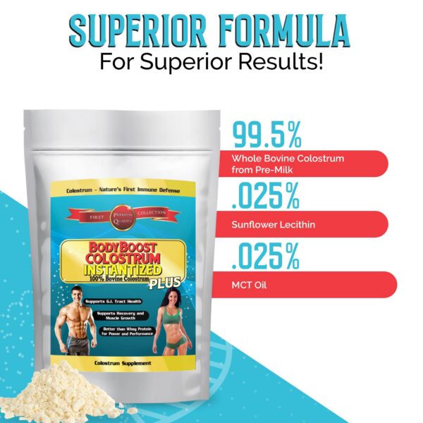 BodyBoost polvo de calostro vacas alimentadas con pasto para inmunidad