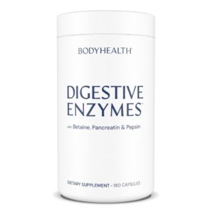 Frontal del envase BodyHealth enzimas digestivas
