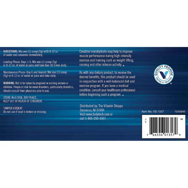 BODYTECH Creatina Monohidrato ingredientes