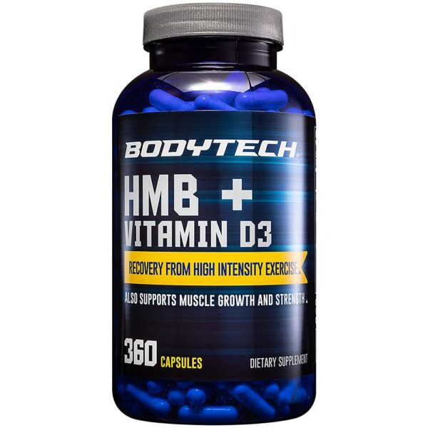 Frasco BODYTECH HMB y Vitamina D3 con 360 cápsulas vegetales
