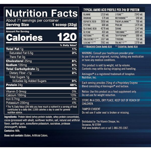 Version 1.0.0 Cucharón de proteína Whey Tech Pro24