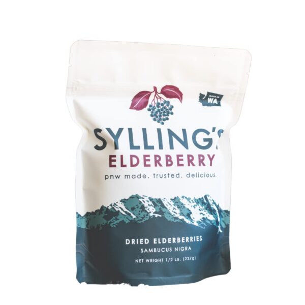 Bolsa de bayas de saúco secas orgánicas Sylling's Elderberry