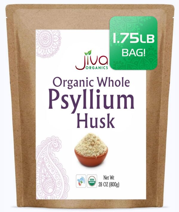 Bolsa jumbo Jiva Organics salvado de psyllium orgánico 28 oz