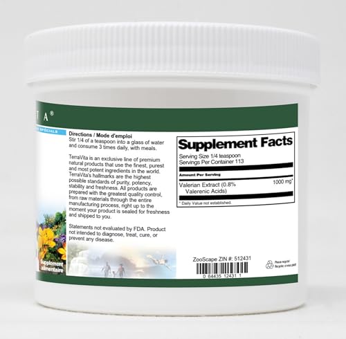 Version 1.0.0 Bolsa polvo extracto valeriana TerraVita
