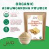 Bolsa grande de polvo de raíz de ashwagandha puro Jiva Organics