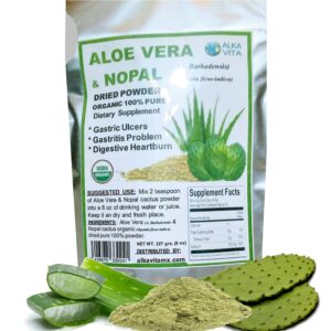 Bolsa polvo seco Aloe Vera y Nopal orgánico 8 oz