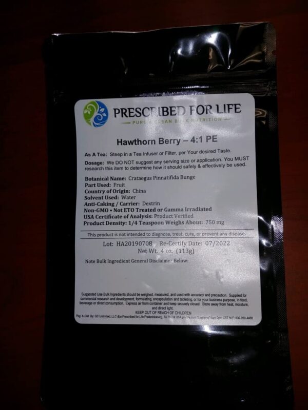 Version 1.0.0 Polvo bayas de espino antioxidantes sin gluten vegano