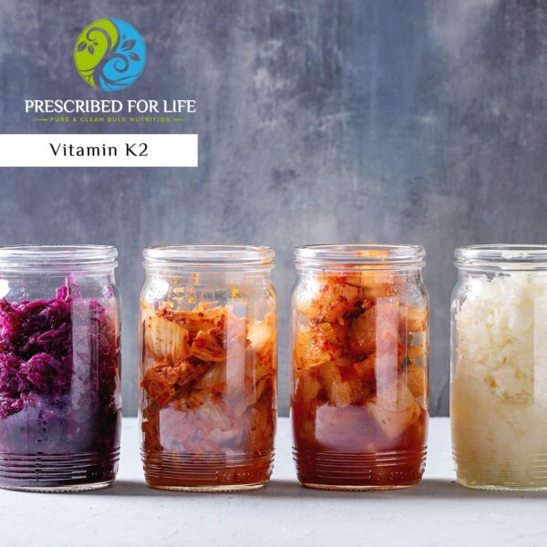 Bolsa resellable vitamina K2 MK7 polvo suplemento Prescribed For Life