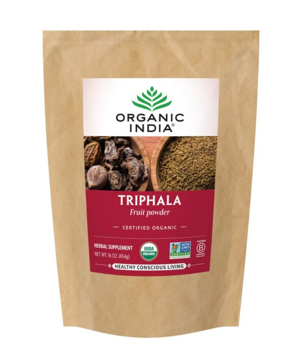 Bolsa suplemento orgánico Triphala Organic India 1 libra