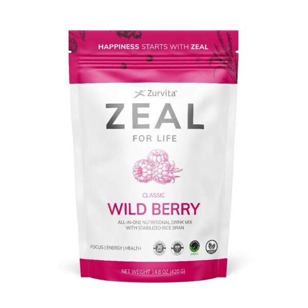 Bolsa de suplemento Zurvita Zeal for Life sabor Berry Silvestre