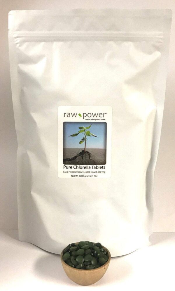 Bolsa tabletas Chlorella Raw Power orgánica 4000 unid