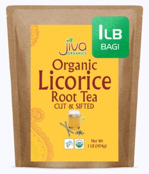 Bolsa de té orgánico de raíz de regaliz Jiva Organics 1 libra