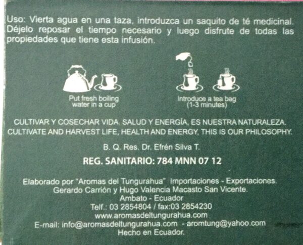 Bolsa de té valeriana para infusión natural