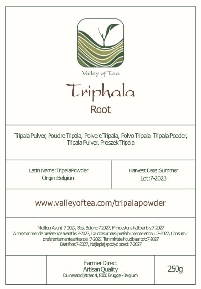Bolsa de Triphala polvo orgánico natural 250g