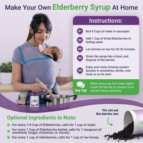 Bolsas de saúco seco orgánico Purify Life con sello USDA