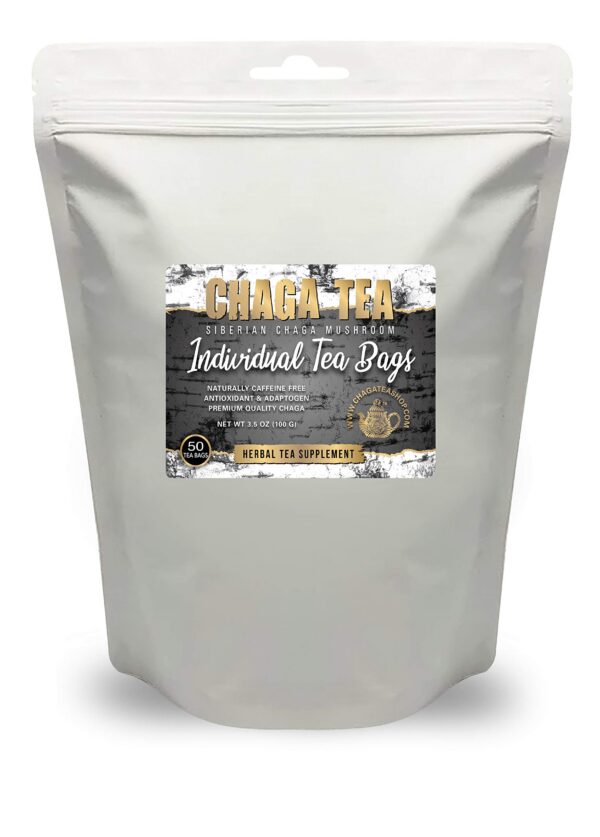 Bolsas de té de Chaga Siberiano en caja