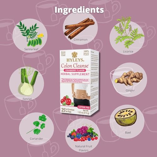 Bolsas de té Hyleys Colon Cleanse arándano