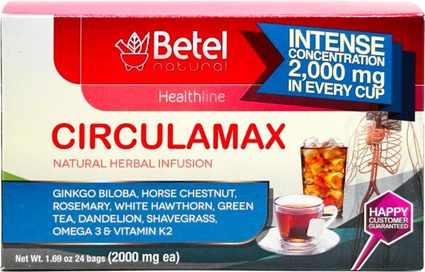 Bolsita de té circulamax con ingredientes naturales para circulación