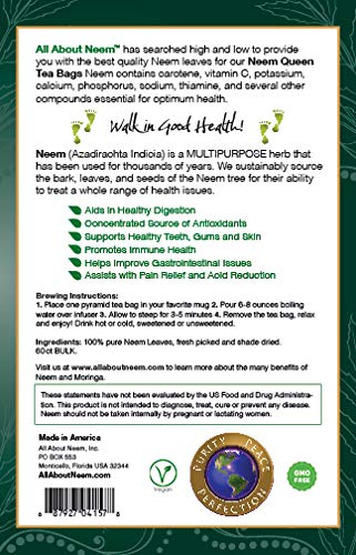 Bolsitas sueltas té Neem Queen orgánico calidad superior