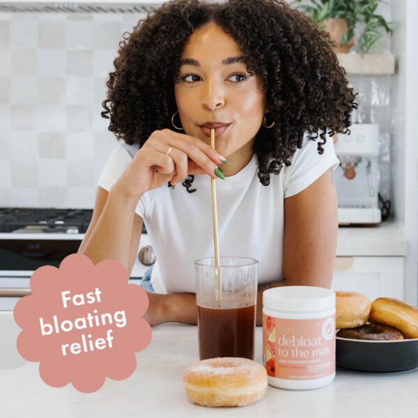 Boobie Debloat to the Max frasco y etiqueta