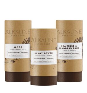 Conjunto The Boost Bundle Alkaline Herb Shop con musgo de mar y clorofila