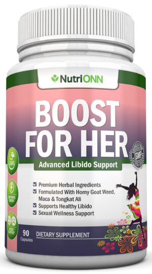 Boost For Her potenciador libido mujeres - frasco con 90 cápsulas
