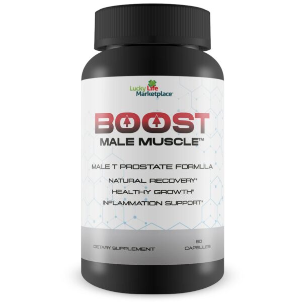 Frasco suplemento Boost Male para salud de la próstata masculina