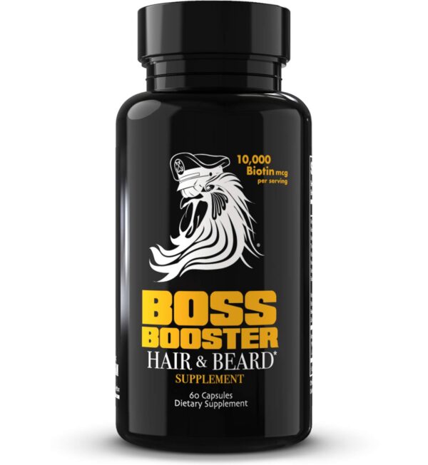 Bossman Boss Booster biotina 10000 mcg cápsulas para barba 60 unidades