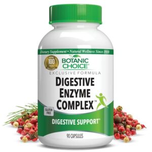 Frasco Botanic Choice Digestive Enzyme Complex con etiqueta