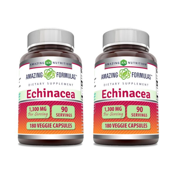 Bote Amazing Formulas Equinácea 1300 mg 180 cápsulas