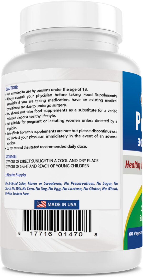 bote Best Naturals 60 cápsulas de probiótico para intestino salud