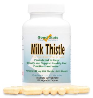 Bote de cápsulas vegetales con extracto de cardo mariano Good State