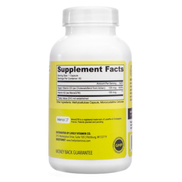 Bote de Lively Vitamin Co vitamina d3 con vitamina k y mk7