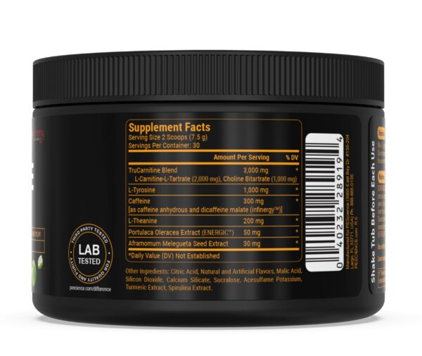 Bote PEScience Alphamine para energía termogénica y enfoque