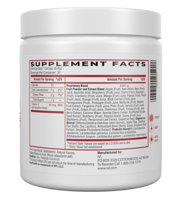 Version 1.0.0 Bote de Polvo de Superalimentos Phyto Fruits IVL