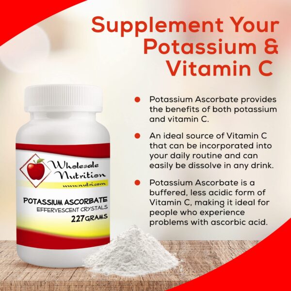 Version 1.0.0 bote suplemento ascorbato potasio vitamina c Wholesale Nutrition