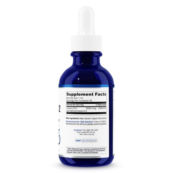 Botella 2 onzas de vitamina B12 1MD Nutrition
