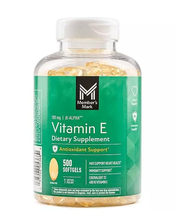 Version 1.0.0 Botella 500 cápsulas blandas vitamina E 180 mg Generic