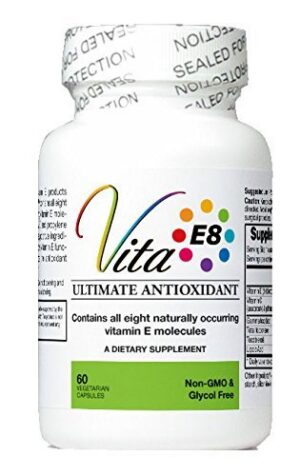 Botella de 60 cápsulas VitaE8 vitamina E espectro completo