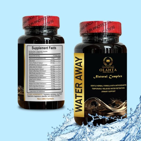 Pastillas Water Away fórmula natural para retención de agua